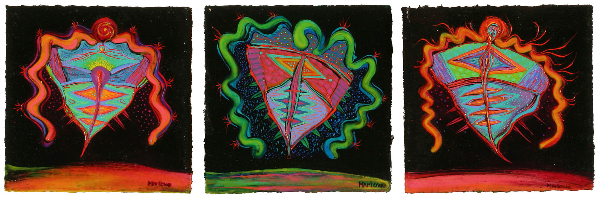 Willie Marlowe Caribbean paintings