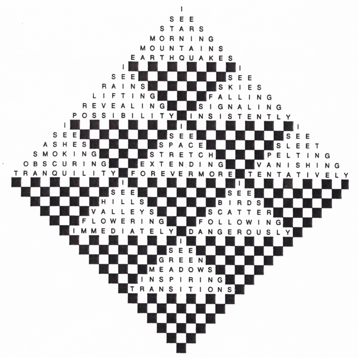 Willie Marlowe Visual Poetry Diamond Landscape