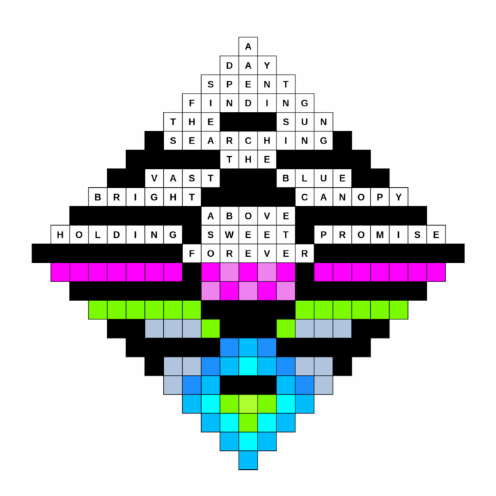 Willie Marlowe Visual Poetry Diamond Ziggurat #4