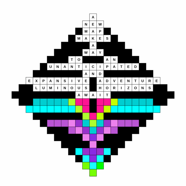 Willie Marlowe Visual Poetry Diamond Ziggurat #5