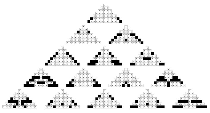 Willie Marlowe Visual Poetry Pyramid Ziggurat #1