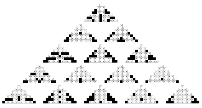 Willie Marlowe Visual Poetry Pyramid Ziggurat #2