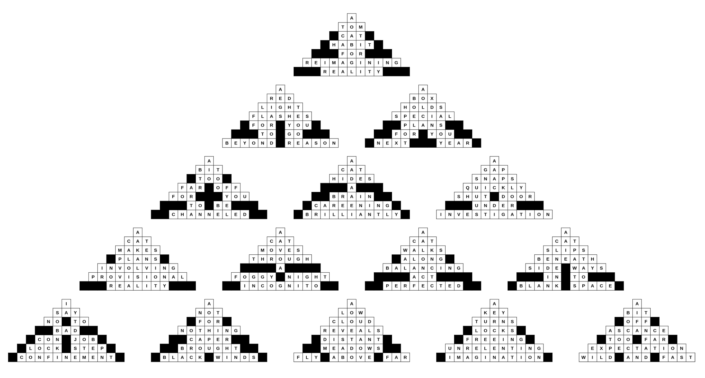 Willie Marlowe Visual Poetry Pyramid Ziggurat #3