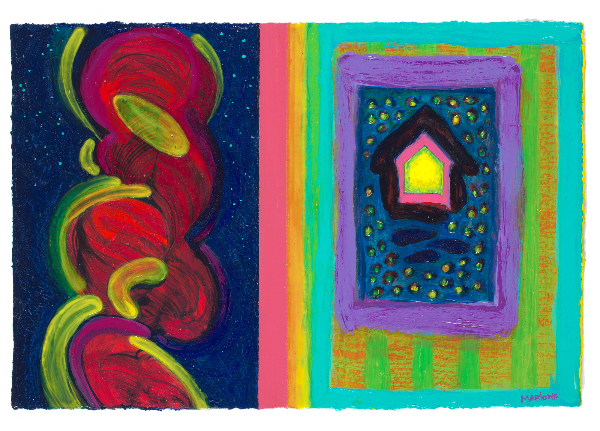 Willie Marlowe Collage Diptych #1 Venice